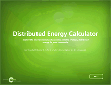 Tablet Screenshot of distributedenergycalculator.com
